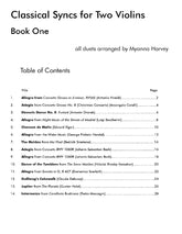 Classical Syncs; Duets for Two Violins, Book One - PDF Download
